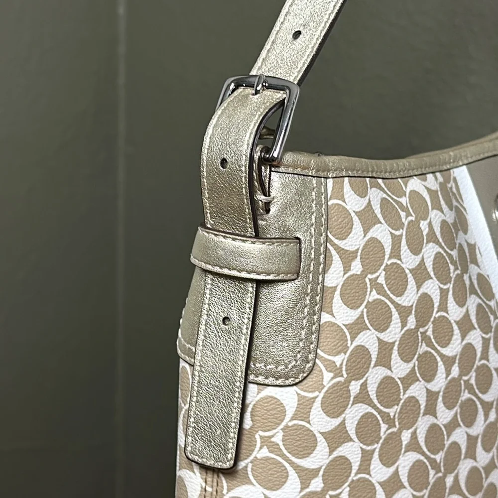 COACH Chelsea Heritage Stripe Hobo/Shoulder Bag - Picture 8 of 17